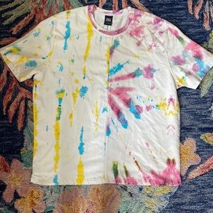 Zara XL Oversized Textured Tee Tie Dye